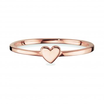 Ring 925/- Sterling Silber rotvergoldet Herz