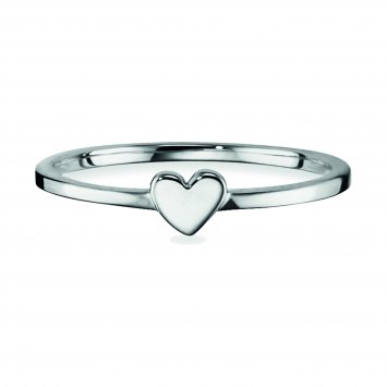 Ring 925/- Sterling Silber rhodiniert Herz