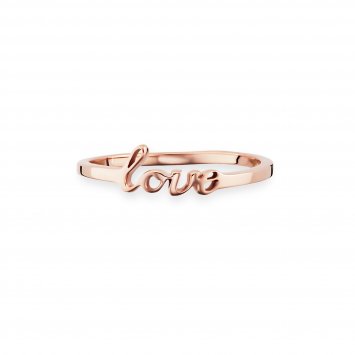 Ring 925/- Sterling Silber rotvergoldet Love