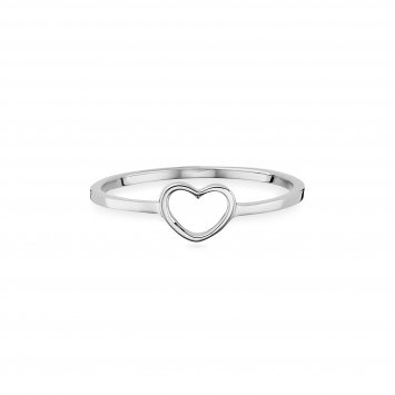 Ring 925/- Sterling Silber rhodiniert Herz