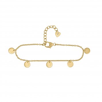 Armband 925/- Sterling Silber vergoldet Plättchen Boho