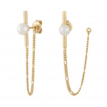 Ohrhänger 925/- Sterling Silber vergoldet Perlen