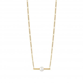 Collier 925/- Sterling Silber vergoldet Perle