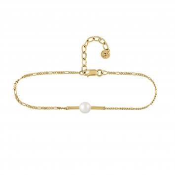 Armband 925/- Sterling Silber vergoldet Perle