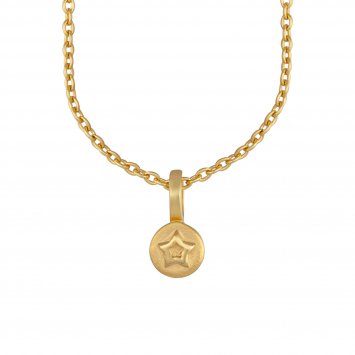 Anhänger mit Kette 925/- Sterling Silber vergoldet Stern