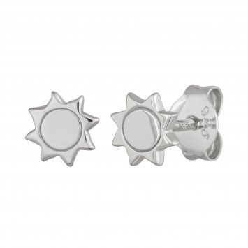 Ohrstecker 925 Sterling Silber rhodiniert Sonne
