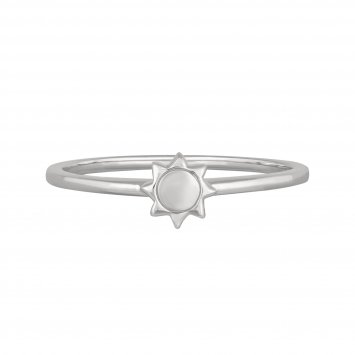 Ring 925 Sterling Silber rhodiniert Sonne