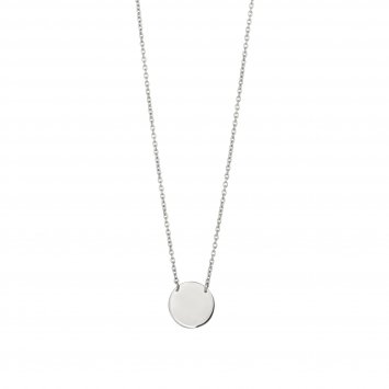 Halskette 925 Sterling Silber rhodiniert Plättchen Boho