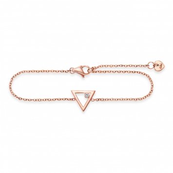 Armband 925 Sterling Silber rosé vergoldet Dreieck Zirkonia