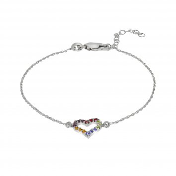 Armband Silber 925 mit Herz-Motiv 16+3cm lang