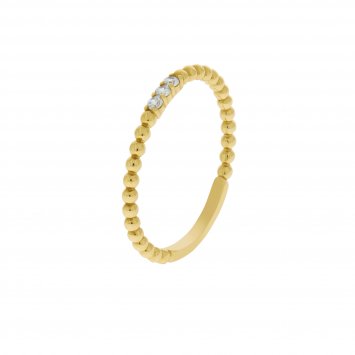 Ring Gold 375 mit Zirkonia weiß