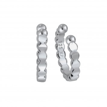 Ohrklemme Silber 925 rhodiniert 12mm Durchmesser