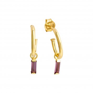 Ohrhänger 333 Gold Zirkonia lila