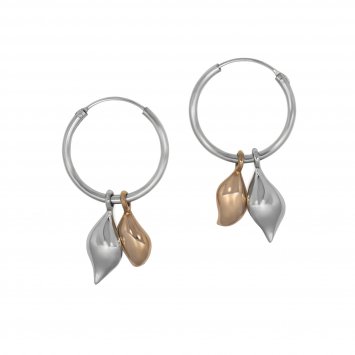 Creolen 925/- Sterling Silber rhodiniert rosevergoldet