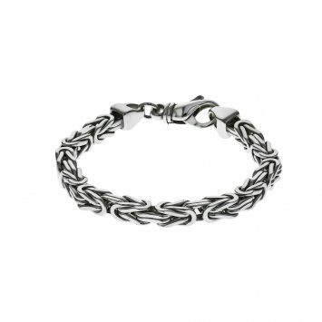 Armband Silber 925 poliert Königskette 6mm breit