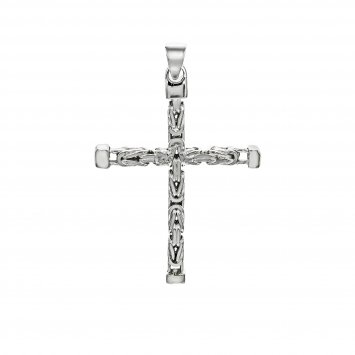 Anhänger Silber 925 Kreuz-Motiv Königskette poliert 62mm