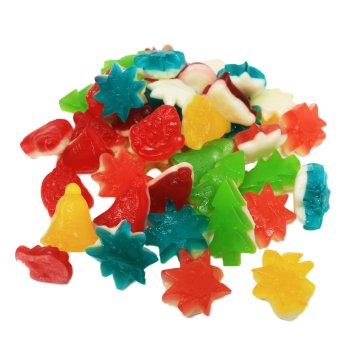 Fruchtgummi Christmas Weihnachtsmix mit und Schaumzuckerboden 300g