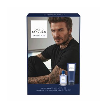 David Beckham Classic Blue Geschenkpackung EDT 50ml Showergel 200ml