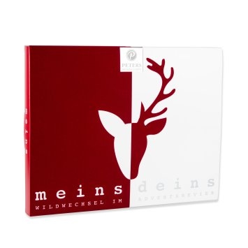 Peters Adventskalender Meins und Deins mit gemischter Schokolade 290g