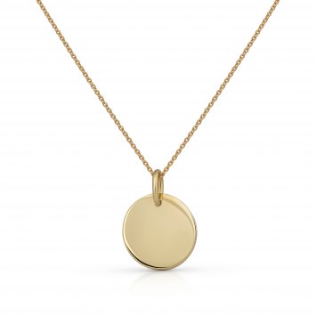 Halskette Gold 375 mit rundem Anhänger 40/42cm lang