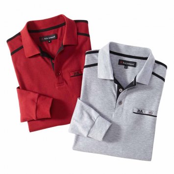 Interlock Shirt mit Kontrasten