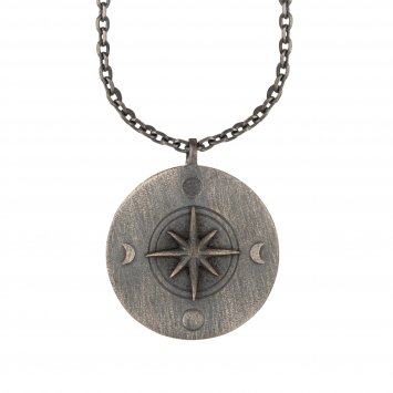 Halskette Element Erde 925/- Sterling Silber oxidiert