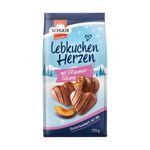 Schulte Gebäck Lebkuchen Herzen Pflaume mit Schokoladen Dekor 175g