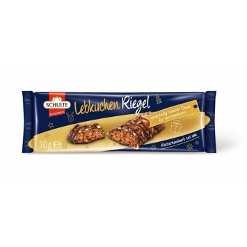 Schulte Feingebäck Lebkuchen Riegel schokoladig leckerer Snack 50g