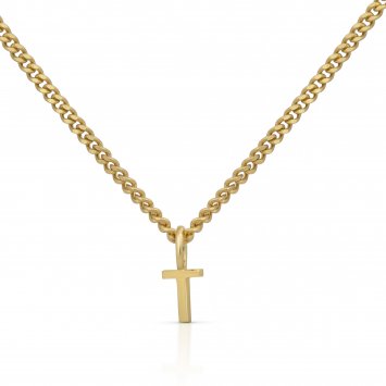 Halskette Gold 375 mit Anhänger 42/45cm lang Buchstabe T