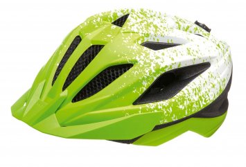 Kinderhelm  Street Jr. Pro, lime green white matt