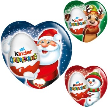kinder Schokolade Weihnachts Ei Herz mit toller Überraschung 53g