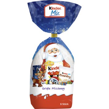 kinder Mix Große Mischung weihnachtliches Schokoladensortiment 201g
