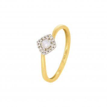 Ring 585 Gold zweifarbig 17 Brillanten zus. 0,13ct.