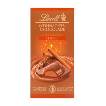Lindt Weihnachts Chocolade Classic mit Zimt und Koriander 100g