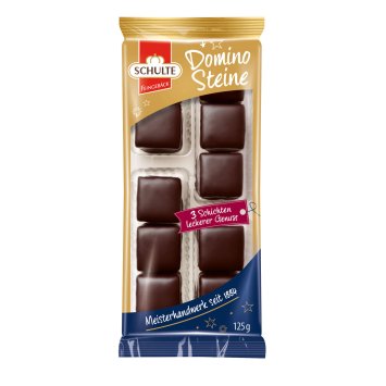 Schulte Dominosteine Zartbitter mit Marzipan und Fruchtfüllung 125g