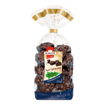 Schulte Nuss Spitzkuchen mit Zartbitterschokolade Ueberzug 175g