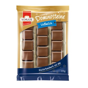Schulte Dominosteine mit Vollmilchschokolade ueberzogen 175g 30er Pack