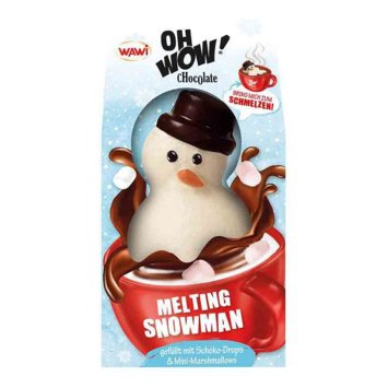 OH WOW Chocolate Melting Snowman weißer Schokolade Drops 75g 12er Pack