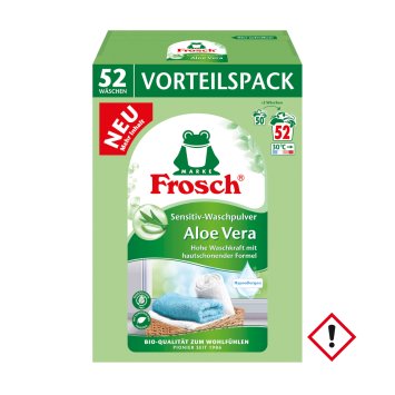 Frosch Sensitiv Waschpulver Aloe Vera milde Formel Packung 3,432 kg