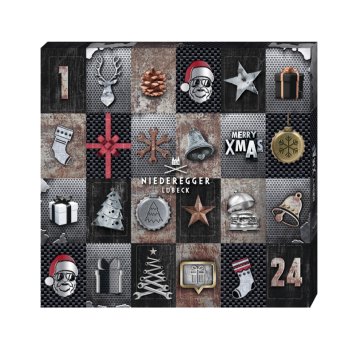 Niederegger Männersache Mini Adventskalender Marzipan Pralinen 168g