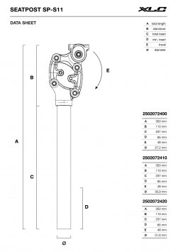 Federsattelstütze SP-S11, Ø 31,6mm, 350mm