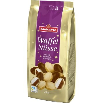 Kinkartz Waffelnüsse mit Vanille und Nougat Creme Füllung 250g