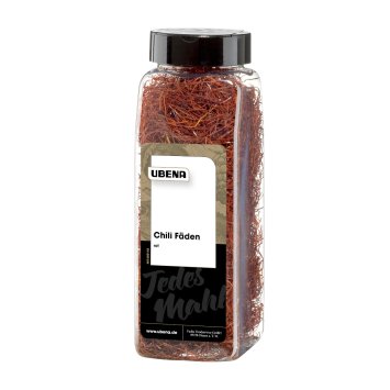 Ubena Chilifäden rot fein geschnittenen milde Schärfe Packung 80g