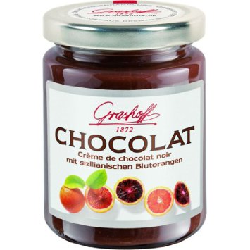Grashoff Dunkle belgische Schokoladencreme mit Blutorangenöl 250g