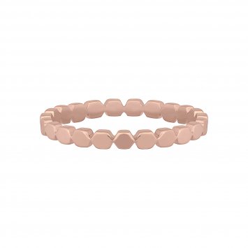 Ring 925/- Sterling Silber rosévergoldet Hexagon  Stacking