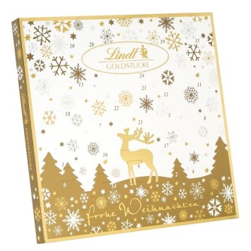 Lindt Adventskalender Goldstücke zum aufstellen 9fach sortiert 156g