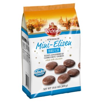 Wicklein Nürnberger Mini Elisen Lebkuchen mit Nüssen Vollmilch 300g