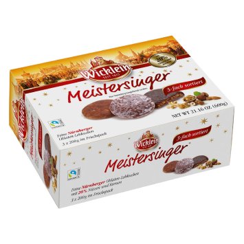 Wicklein Meistersinger Nürnberger Oblaten Lebkuchen mit Nüssen 600g