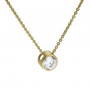 Halskette 375/- Gelbgold Zirkonia