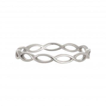 Ring 925/- Sterling Silber rhodiniert Cut Outs Stacking